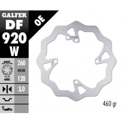 Преден спирачен диск Galfer WAVE FIXED 260x3mm DF920W