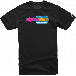 Мото тениска ALPINESTARS TEE WORLD WIDE BLACK Мото тениска ALPINESTARS TEE WORLD WIDE BLACK