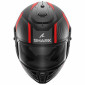 Комплект Каска SHARK SPARTAN RS CARBON SHAWN BLACK/RED MATT - опушен визьор thumb