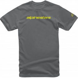 Тениска ALPINESTARS TEE LINEAR WORD GY/YL Тениска ALPINESTARS TEE LINEAR WORD GY/YL