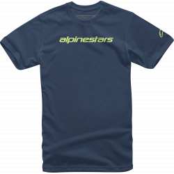 Тениска ALPINESTARS TEE LINEAR WORD NAVY Тениска ALPINESTARS TEE LINEAR WORD NAVY