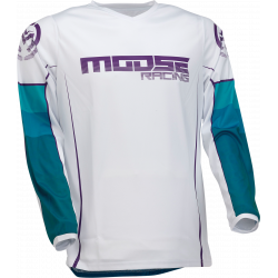Мотокрос блуза MOOSE RACING QUALIFIER WHITE/BLUE