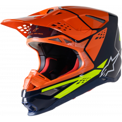 Мотокрос каска ALPINESTARS SM8 Factory BL/OR/YL