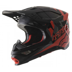 Мотокрос каска ALPINESTARS SM8 Echo BLACK/FLUO GREY/RED Мотокрос каска ALPINESTARS SM8 Echo BLACK/FLUO GREY/RED