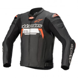 Кожено мото яке ALPINESTARS MISSILE V2 IGNITION BLACK/FLUO RED