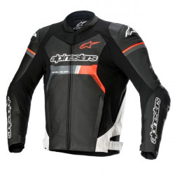Кожено мото яке ALPINESTARS GP FORCE BLACK/FLUO RED/WHITE Кожено мото яке ALPINESTARS GP FORCE BLACK/FLUO RED/WHITE