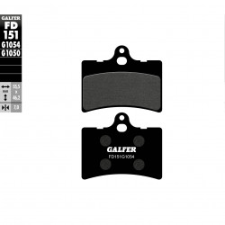 Предни/Задни мото накладки Galfer SEMI METAL FD151G1054 Предни/Задни мото накладки Galfer SEMI METAL FD151G1054