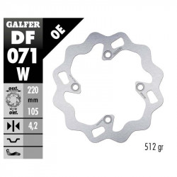 Преден/Заден спирачен диск Galfer WAVE FIXED DISC WAVE FIXED 220x4mm DF071W Преден/Заден спирачен диск Galfer WAVE FIXED DISC WAVE FIXED 220x4mm DF071W