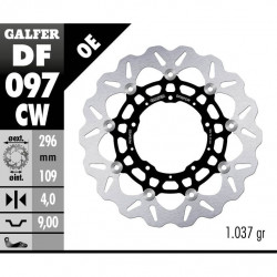 Плаващ преден спирачен диск Galfer WAVE FLOATING COMPLETE (C. ALU.) 296x4mm DF097CW