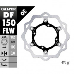 Плаващ заден спирачен диск Galfer WAVE FLOATING (C. STEEL) 250x3mm DF150FLW