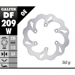 Преден спирачен диск Galfer WAVE FIXED  DISC WAVE FIXED 220x3mm DF209W