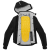 Текстилно мото яке SPIDI Hoodie Armor H2Out Black/White thumb