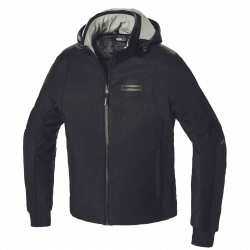 Текстилно мото яке SPIDI Hoodie Armor H2Out Black 