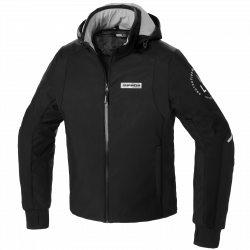 Текстилно мото яке SPIDI Hoodie Armor H2Out Black/White