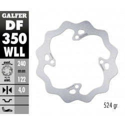 Заден спирачен диск Galfer WAVE FIXED SOLID 240x4mm DF350WLL