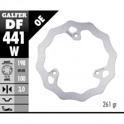 Преден спирачен диск Galfer WAVE FIXED  DISC WAVE FIXED 198x3mm DF441W