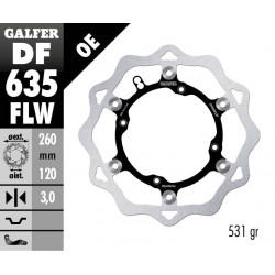 Плаващ преден спирачен диск Galfer WAVE FLOATING (C. STEEL) DF635FLW