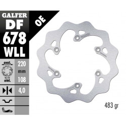 Заден спирачен диск Galfer WAVE FIXED SOLID DF678WLL