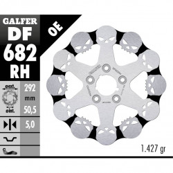 Заден спирачен диск Galfer WAVE SKULL DESIGN FIXED 292x5mm DF682RH