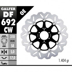 Плаващ преден спирачен диск Galfer WAVE FLOATING COMPLETE (C. ALU.) 310x5mm DF692CW
