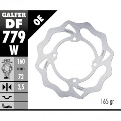 Преден/Заден спирачен диск Galfer WAVE FIXED DISC WAVE FIXED 160x2,5mm DF779W Преден/Заден спирачен диск Galfer WAVE FIXED DISC WAVE FIXED 160x2,5mm DF779W