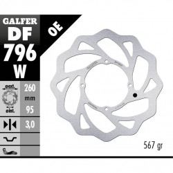 Преден спирачен диск Galfer WAVE FIXED DISC WAVE FIXED DF796W Преден спирачен диск Galfer WAVE FIXED DISC WAVE FIXED DF796W