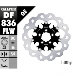 Плаващ преден спирачен диск Galfer WAVE FLOATING (C. STEEL) 300x5mm DF836FLW