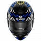 Комплект Каска SHARK SPARTAN GT E-BRAKE BLUE/YELLOW - тъмен визьор thumb