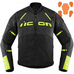 Мото яке ICON CONTRA2 LEATHER HI-VIZ