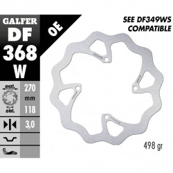 Преден спирачен диск Galfer DISC WAVE FIXED 270x3mm DF368W Преден спирачен диск Galfer DISC WAVE FIXED 270x3mm DF368W