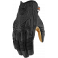 Кожени мото ръкавици ICON 1000 AXYS - BLACK thumb