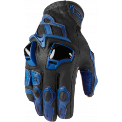 Кожени мото ръкавици ICON HYPERSPORT SHORT - BLUE