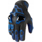 Кожени мото ръкавици ICON HYPERSPORT SHORT - BLUE thumb