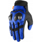 Кожени мото ръкавици ICON CONTRA2 - BLUE thumb