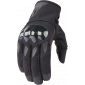 Кожени мото ръкавици ICON STORMHAWK - BLACK