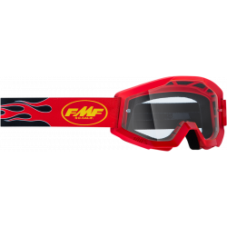 Детски мотокрос очила FMF Youth PowerCore Flame RED CLEAR