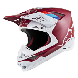 Мотокрос каска ALPINESTARS SM8 Contact MX RED/WHITE