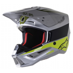 Мотокрос каска ALPINESTARS SM5 BOND SILVER/YELLOW/GREEN Мотокрос каска ALPINESTARS SM5 BOND SILVER/YELLOW/GREEN