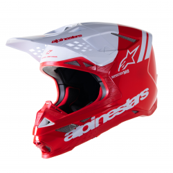 Мотокрос каска ALPINESTARS SM8 RADIUM 2 RED/WHITE