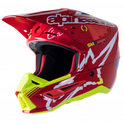 Мотокрос каска Alpinestars SM5 ACT RED\YELLOW