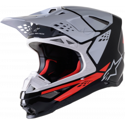 Мотокрос каска ALPINESTARS SM8 Factory BLACK/WHITE/RED