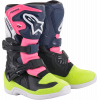Детски мотокрос ботуши Alpinestars TECH Tech 3S Black, Dark Blue, Fluorescent Pink