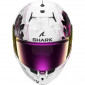 Комплект Каска SHARK D-SKWAL 3 LADY MAYFER GLOSS WHITE/PINK - иридиум розов thumb