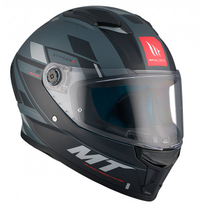 Комплект MT STINGER 2 ZIVZE C2 MATT BLACK/GREY - 2 части | Linson Moto