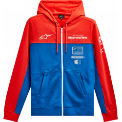 Мото суитшърт ALPINESTARS HOODIE H-BLOCK RED/BLU Мото суитшърт ALPINESTARS HOODIE H-BLOCK RED/BLU
