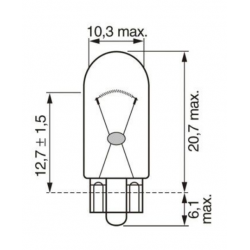 Крушка BOSCH Pure Light W5W Крушка BOSCH Pure Light W5W