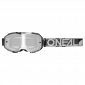 Мотокрос очила O'NEAL B-10 DUPLEX GRAY/WHITE/BLACK - SILVER MIRROR V.24+Прозрачна плака thumb
