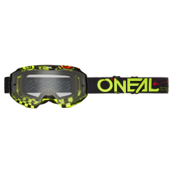 Мотокрос очила O'NEAL B-10 ATTACK BLACK/NEON YELLOW - CLEAR V.24