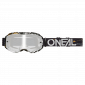 Мотокрос очила O'NEAL B-10 ATTACK BLACK/WHITE - SILVER MIRROR V.24+Прозрачна плака thumb