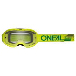 Мотокрос очила O'NEAL B-10 SOLID NEON YELLOW - CLEAR V.24